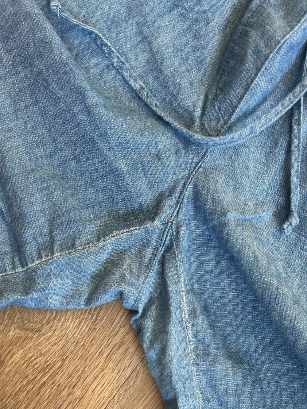 J Crew Pants Womens Size 10 Blue Chambray Jogger Elastic Waist Lightweight Pants - Picture 3 of 6